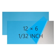 2 Pack 304 Stainless Steel Sheets, 12" X 6" X 1/32" (0.8MM) Sheet Metal, Food Gr