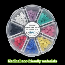 160Pcs Dental Hygienist Instruments Silicone Color Code Rings Bands Autoclavable