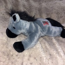 TY Beanie Buddy - LEFTY the Donkey (13 inch) - MWMTs Stuffed Animal Toy