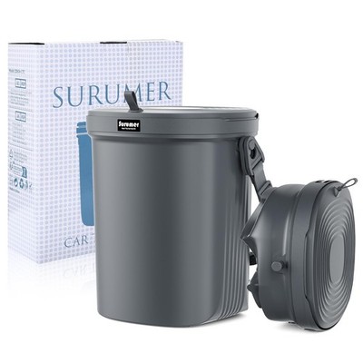Surumer 2 Gallon Silicon Car 9.92 x 7.56 x 11.17 inches, dark grayish blue 