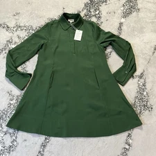 Darling Dress Womens Size XS Dark Green Fit Flare Mini Collared Pockets