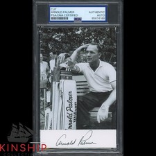 Arnold Palmer signed Cut PSA DNA Slab Masters Golf Auto C6447