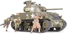 Tamiya M4A3 Sherman 75mm Tank - Plastic Model Military Vehicle Kit - 1/35 Scale