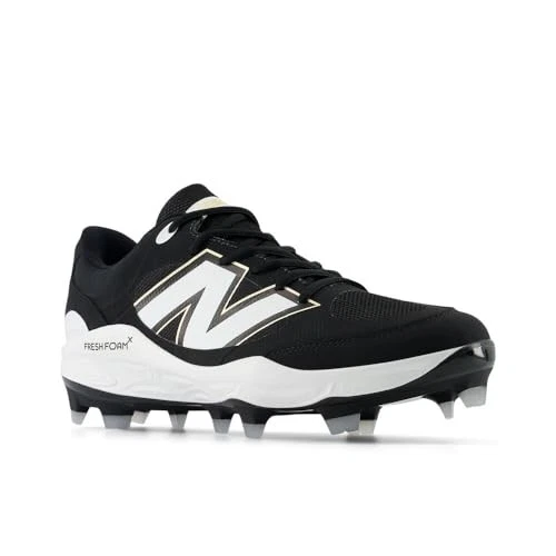 New Balance Men's Fresh Foam 3000 V7 Molded Baseball Shoe, Black/White, 10 - Image 3 of 4