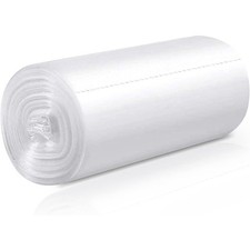8 Gallon Trash Bags 40 Count White Unscented Garbage Bags No Flaps No Ties