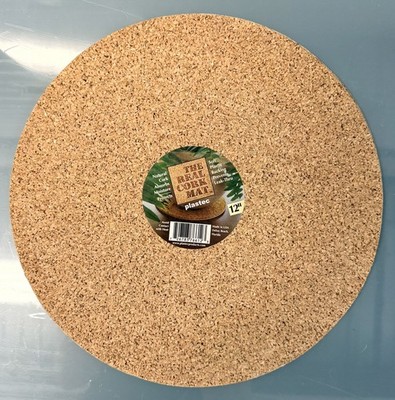 Plastec Eco 12  natural Cork Mat designed to protect surfaces Made In USA