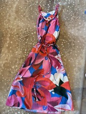 Farm Rio Maxi Dress Womens XS Floral Beaded Tassels NWOT
