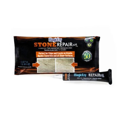 MagicEzy Stone Repair Ezy: (Black) Marble, Granite, Quartz Countertop Chip Re...