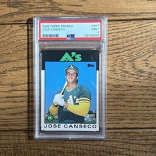 1986 Topps Traded Jose Canseco #20T Rookie - Oakland Athletics - PSA 9 
