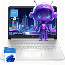 HP 14 inch Student Laptop up to 3.6GHz Intel N150 Win11Pro UPTO 16GB RAM 128eMMC