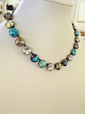 MARIANA Insipired Swarovski Crystal Teal Aqua Adjustable Necklace