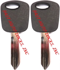 2 (PAIR) NEW Ford PATS Transponder Chip Key Blank - USER PROGRAMMABLE 