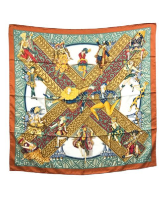 HERMES Silk Scarf 