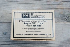 PSI Woodworking LCM34  Wood Lathe 3-Jaw Micro Chuck New 2"