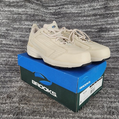 Brooks Synergy Walking Shoes Wide Beige Comfort Cushioned Women's 10.5