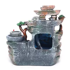 Indoor Water Fountain With Led And Mist Resin Rockery Waterfall home decoration.