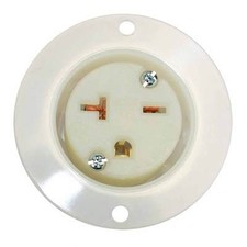 NEMA 6-20R 2 Pole 3 Wire 20A 250V Heavy Duty Standard Receptacle Flange Outlet