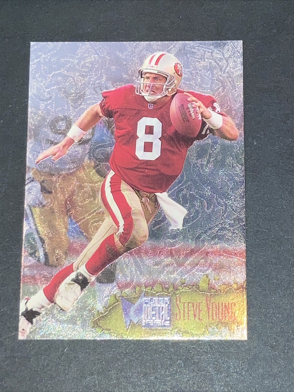 Steve Young 1996 Fleer Metal #111 San Francisco 49ers