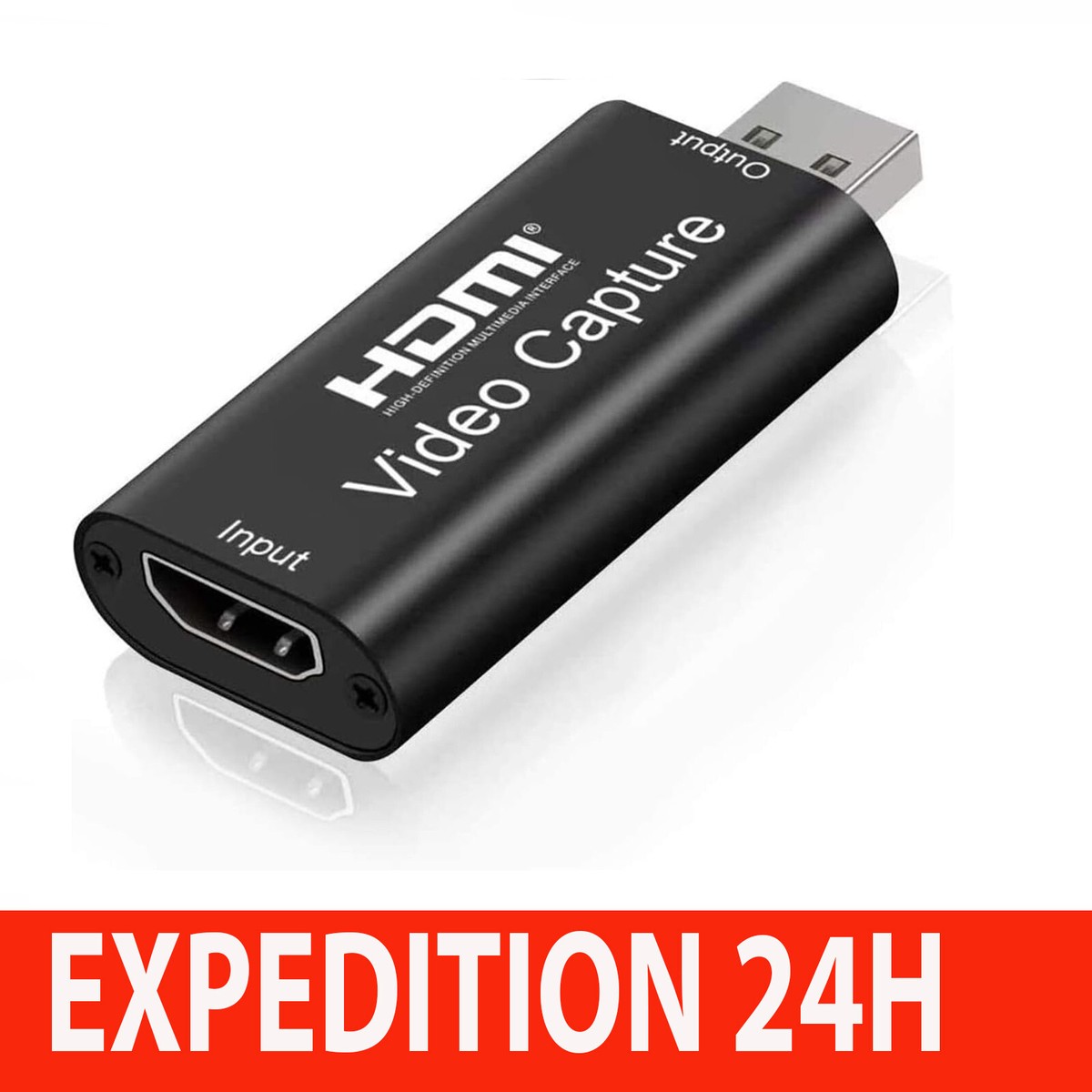 Adaptateur USB Vers HDMI 1080p – Carte De Capture Plug-and-play Pour Streaming, Enregistrement Et Visio