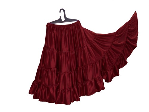 25 Yard 4 Tier skirt Women Belly Dance Color Casual Wear Spinning skirt S20 - Picture 25 of 46