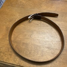 Vtg Chaps Ralph Lauren Brown Leather Belt 1 ¼ inch wide Men 34/85