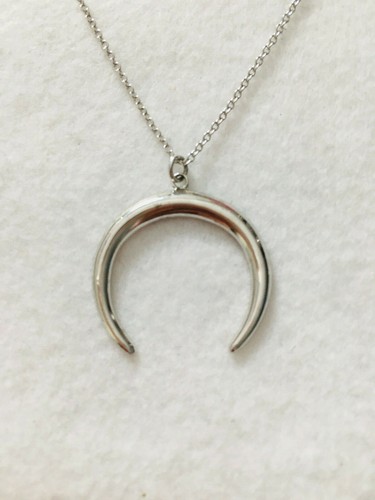 LES POULETTES BIJOUX - Collier Argent 925 Pendentif Croissant De Lune - Élégant Et Raffiné, Livré En Écrin