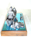 RICKER PEWTER GOING DOWNSTREAM canoe Ltd Ed Museum Collection MINT in BOX & COA — photo 5