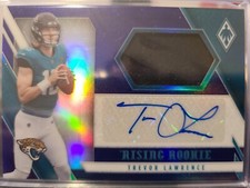 2021 PANINI PHOENIX TREVOR LAWRENCE RISING ROOKIE RPA HAT PARALLEL #1/10 AUTO  