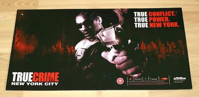 True Crime New York City promo Werbe Wand Standee Game Store Display xBox PS2 GC