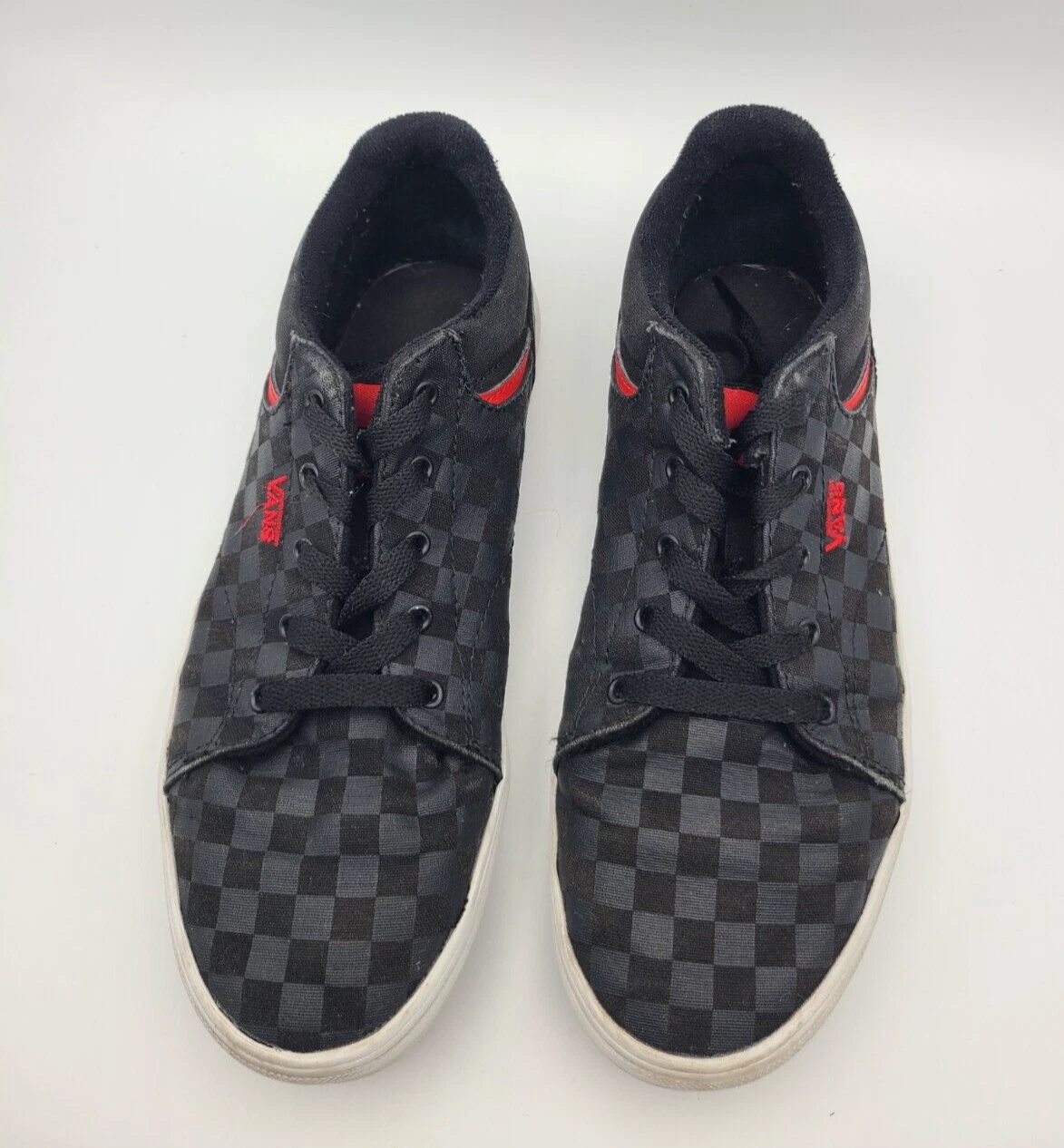 Sneaker Vans Classic Seldan a scacchiera stringate basse nere grigie rosse giovani 6.0