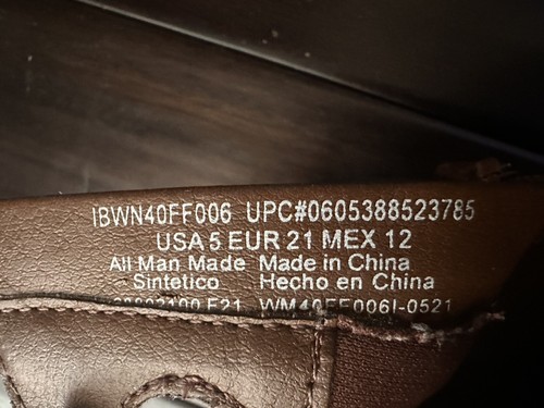 Wonder Nation Western Cowboy Boots Youth Sz 5 Brown Black Booties - Foto 8 di 8