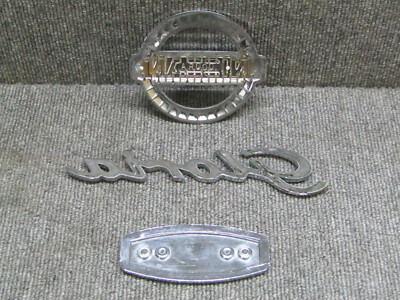 JDM NISSAN GLORIA Y34 SILVER CHROME EMBLEMS FACTORY OEM | eBay