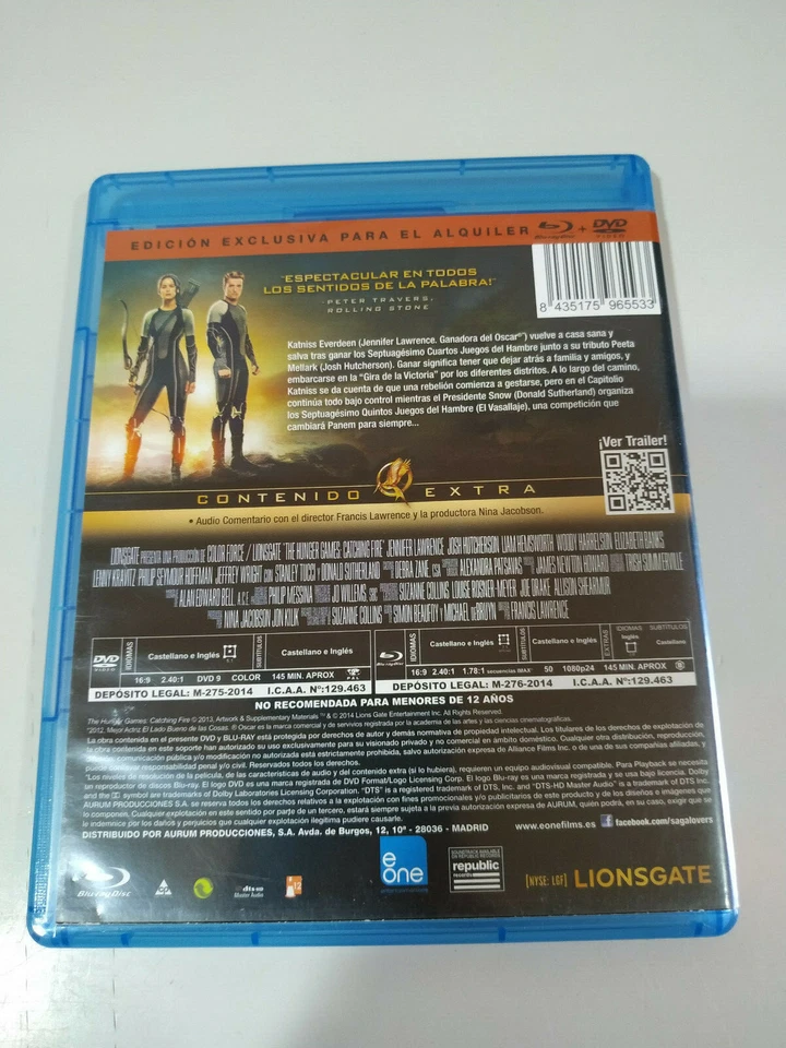 Los Juegos Del Hambre En Llamas - Blu-Ray Español Inglés - Image 2 of 4