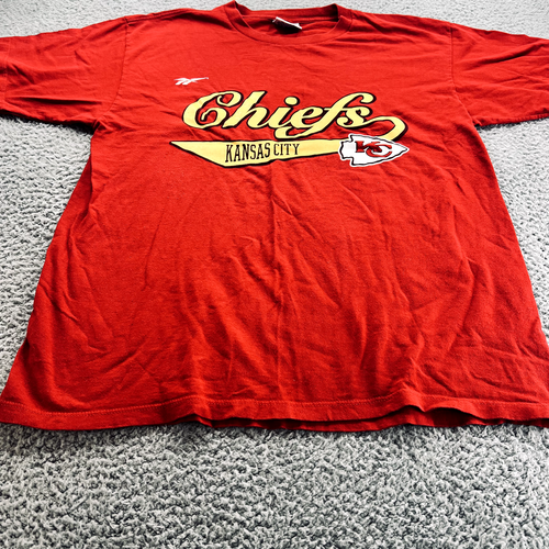 Vtg 90s Kansas City Chiefs T-shirt Red Sz Large Reebok NFL AFC Made in USA - Picture 5 of 9
