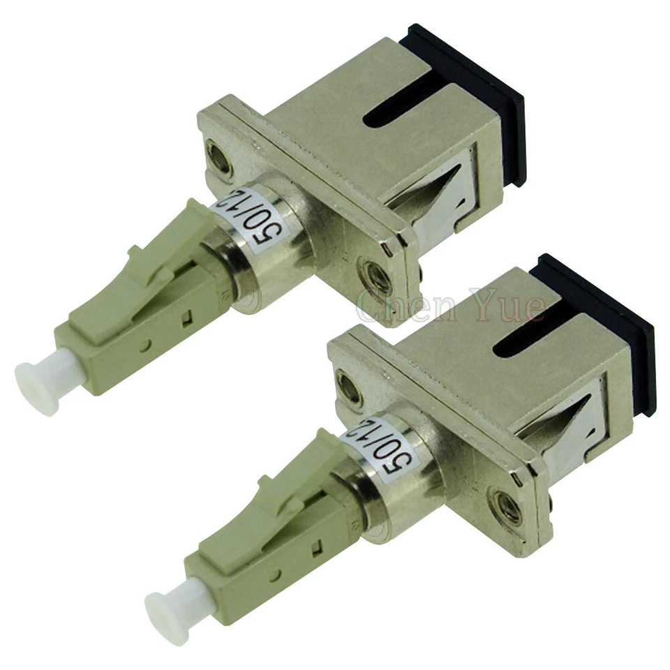 2pcs LC Male to SC Female Fiber Optic Adapter MM 50/125  Hybrid Optical Adaptor - Image 2 of 4