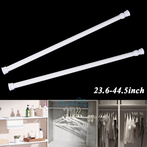 2PCS HeavyDuty Steel Tension Curtain Rod Spring Load Shower Curtain