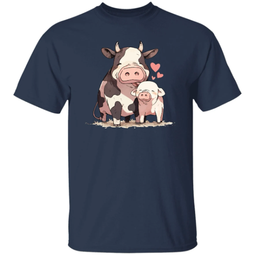 Pig Cow Love Shirt, Funny Cow tshirt, Farm Tees and Farm Life Shirt, Funny Pig - 第 4/5 張圖片