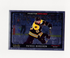 2021-22 UD O-Pee-Chee Platinum Patrice Bergeron #PD-1 Photo Driven Boston Bruins