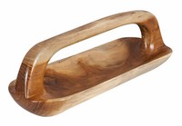 Schale Ca. 60X20Cm Teakholz Mit Griff Holzschale Dekoschale Natur Unikat Deko
