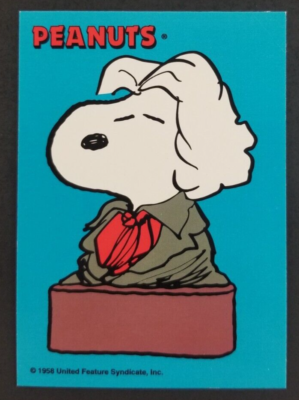 レア SNOOPY penuts Snoopy Wearing a Powdered Wig 1992 Peanuts Card #63 (NM) | eBay