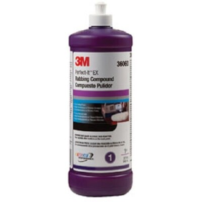1 Quart 3M Perfect It EX Rubbing Compound 36060 - Heavy Duty Auto / Car Gloss