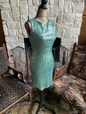 All Over Sequin Prom Cocktail Formal Dress Mint Green 5/6 S 30