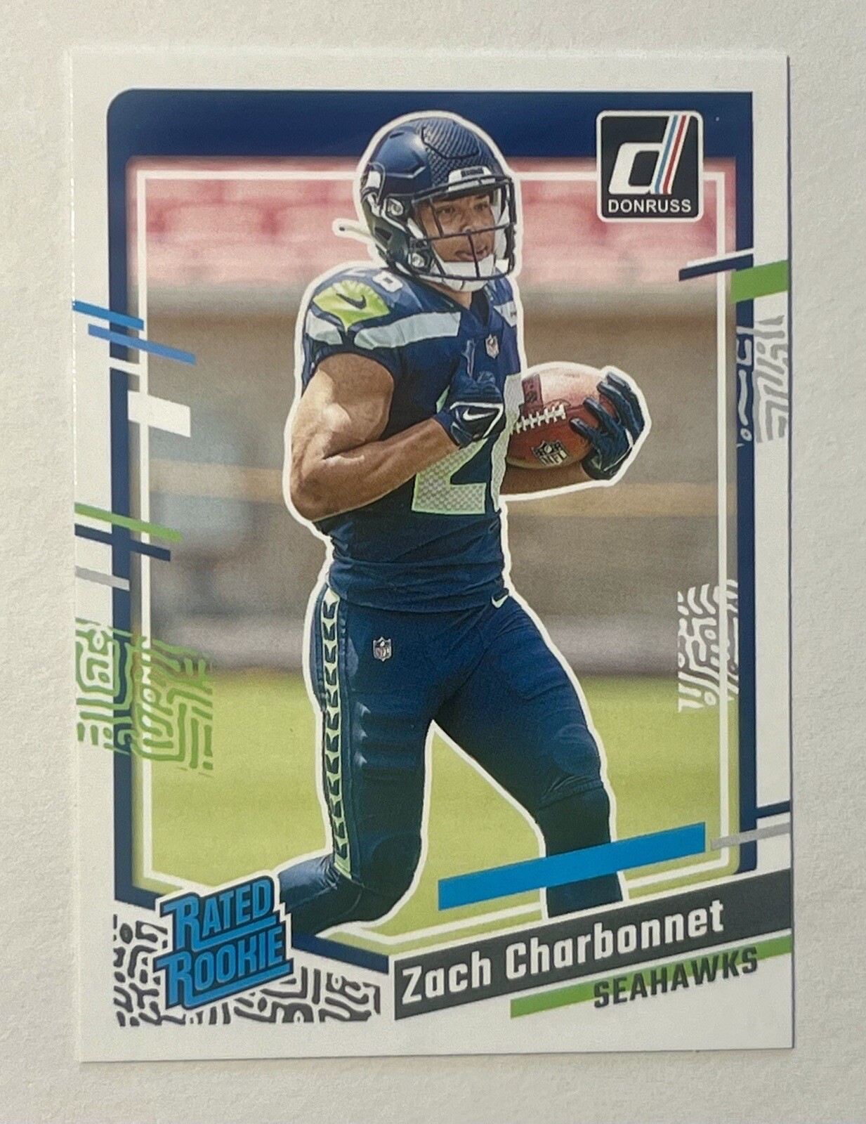 2023 Panini Donruss Zach Charbonnet Rated Rookie #392 Seattle Seahawks