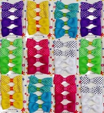 48 HAIR BOW LOT ALLIGATOR CLIP POLKA DOT BARRETTE DRESS SCHOOL FANCY RED BLUE