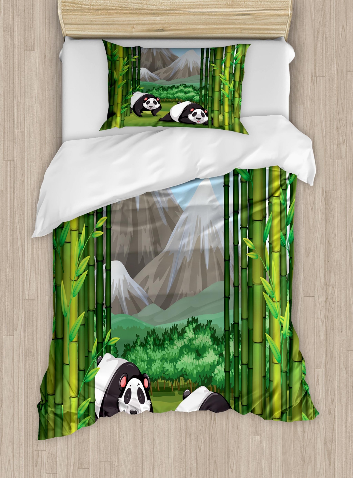 Bamboo Duvet Cover Set Twin Queen King Sizes with Pillow Shams Bedding