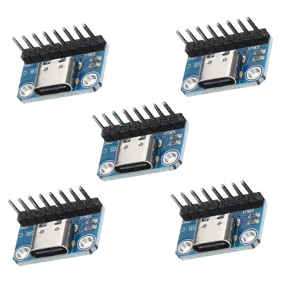 5Pcs USB TYPE C Breakout Board Female 2.54MM with Pin Header Connector