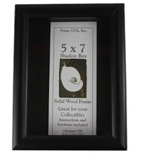 Frame USA Shadow Box Showcase Series Wood Picture Frame – Black – 5” x 7”