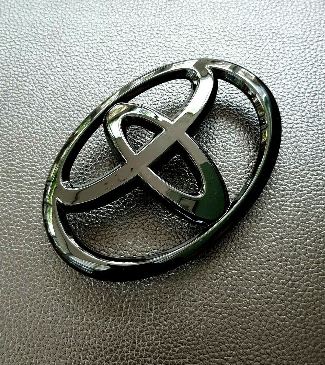 TOYOTA PIANO BLACK14 CM LOGO EMBLEM BADGE FOR TOYOTA COROLLA ALTIS