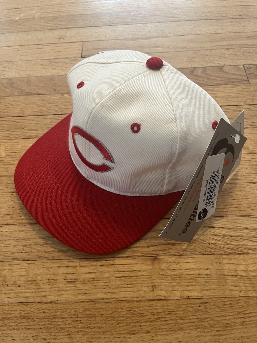 Casquette Cincinnati Reds Vintage - Années 90 - Laine Blanche - Pete Rose - Neuf Avec étiquette