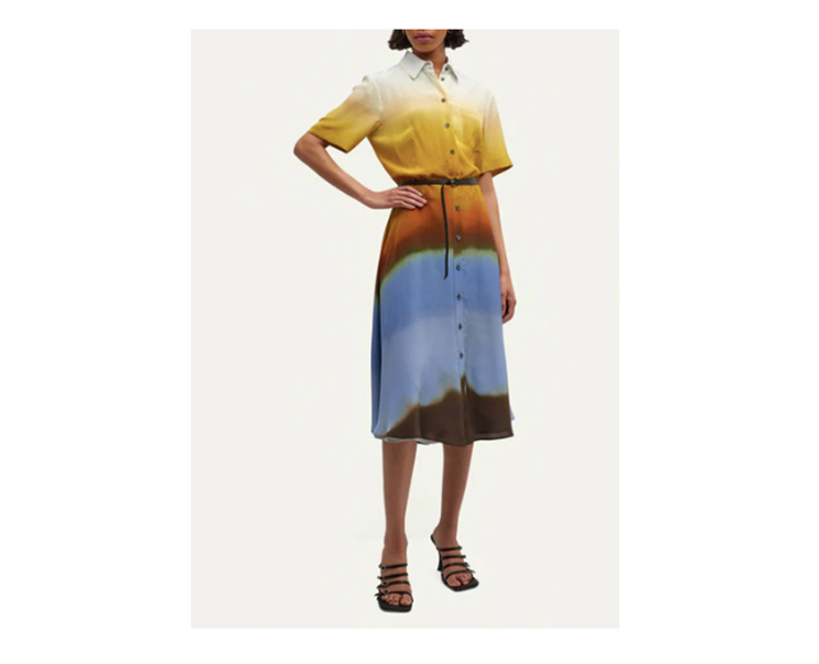 altuzarra shirt dress Altuzarra Women's Floyd Striped Cotton Maxi Shirtdress - Azure Stripe